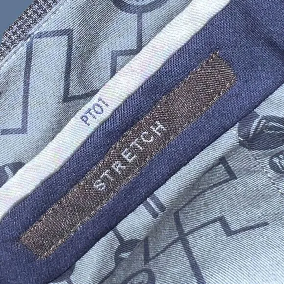 Pt01 Performance Traveler Stretch Slim Fit Wool-Blend Pants Size 34x31