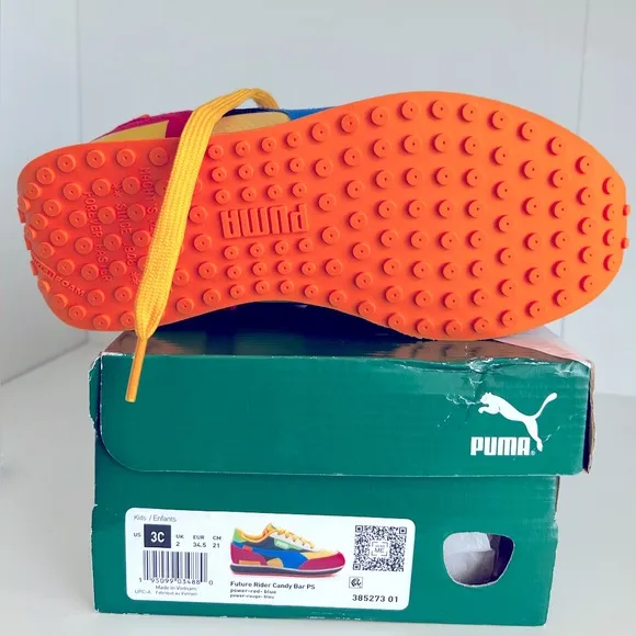 PUMA ‘Big Kids' Future Rider Candy Bar Sneakers Size 3C **NEW WITH BOX**🔥