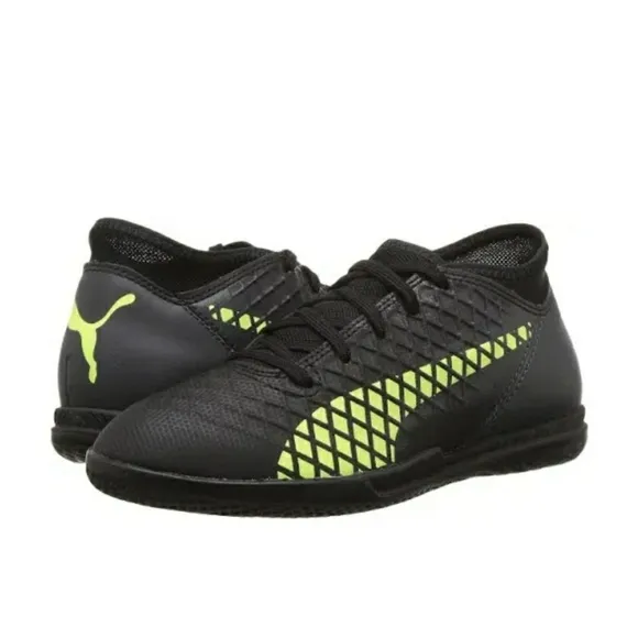 Puma Boys Future 18.4 IT Jr Gym Soccer Shoes  Color Black/Fizzy Yellow/A…