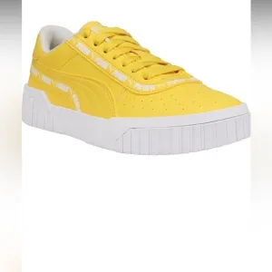 PUMA Kids Boys Cali Taping Lace Up Sneakers Shoes Casual Yellow size 5C active