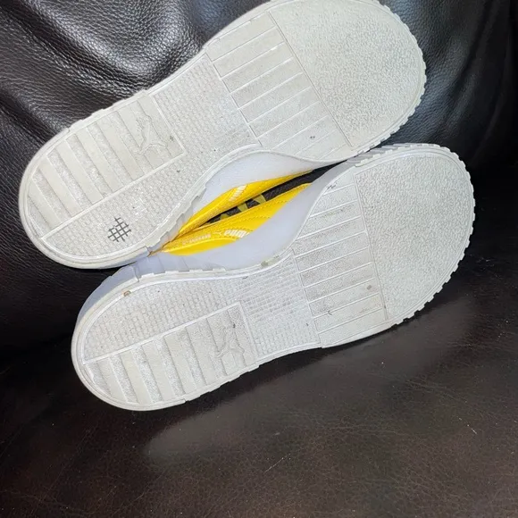 PUMA Kids Boys Cali Taping Lace Up Sneakers Shoes Casual Yellow size 5C active