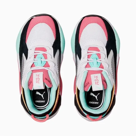 PUMA RS-X Spring Toddler Shoes Puma White-Sun Kissed Coral-Aruba Blue | Size 6C