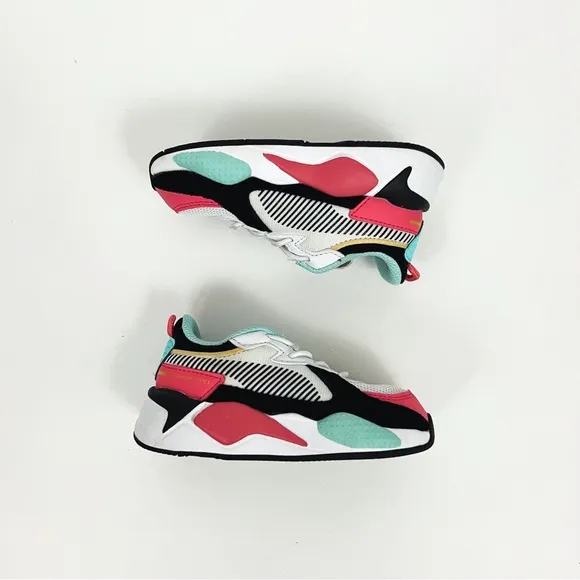PUMA RS-X Spring Toddler Shoes Puma White-Sun Kissed Coral-Aruba Blue | Size 6C