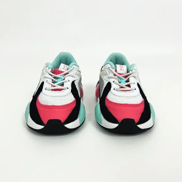 PUMA RS-X Spring Toddler Shoes Puma White-Sun Kissed Coral-Aruba Blue | Size 6C