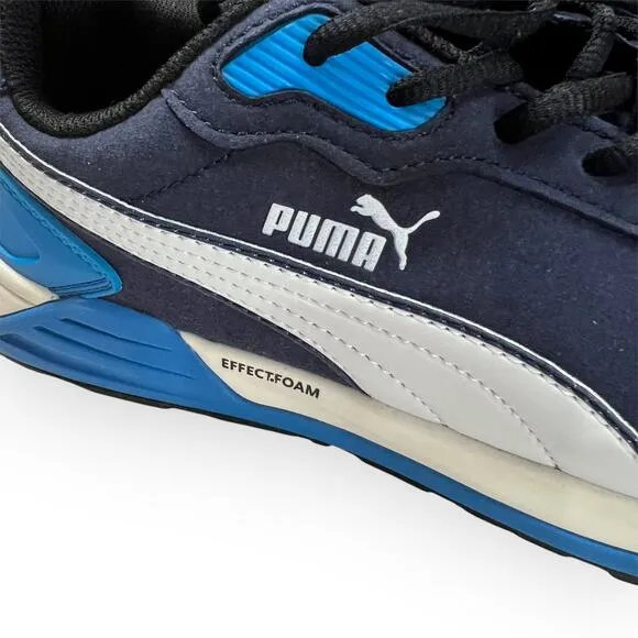 PUMA Safety Work Shoes MENS 9.5 Airtwist Blue Low Sneakers Non-Slip Comp Toe
