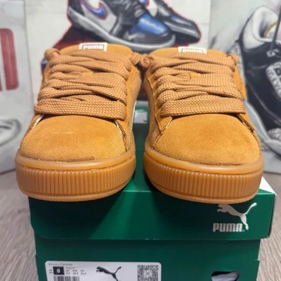 Puma Suede XL Elevated Caramel Latte Gum Womens 7 - 8.5 Suede Lifestyle Sneakers