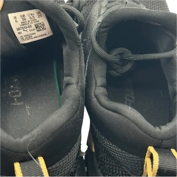 PUMA Womens Gold and Black Venus Lace Up Sneaker | US 8.5