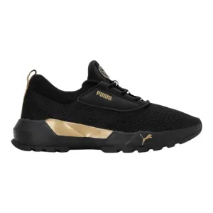 PUMA Womens Gold and Black Venus Lace Up Sneaker | US 8.5