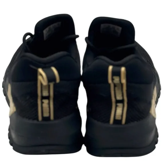 PUMA Womens Gold and Black Venus Lace Up Sneaker | US 8.5