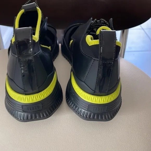 Puma/Fenty Black &amp; Lime Green Open Sneakers