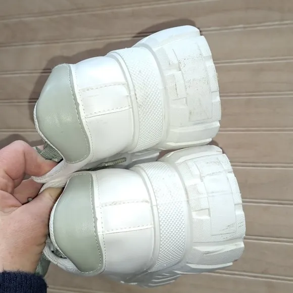 Qupid Chunky Platform Low Top Laced Up Trendy Fun Stylish Y2K Sneakers Shoes