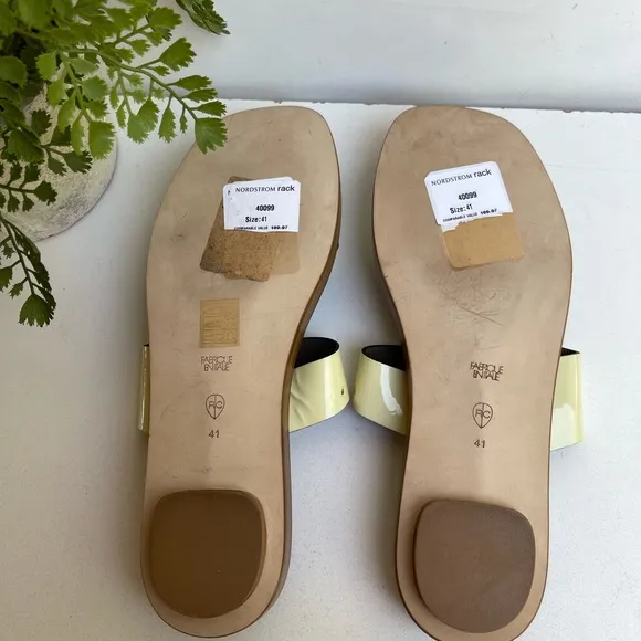 RACHEL COMEY🍂🍁Lark sandals Lime patent leather size 41 brand new