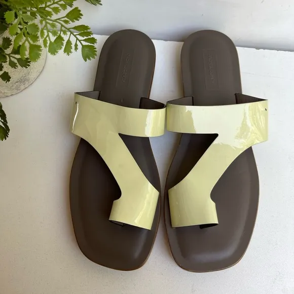 RACHEL COMEY🍂🍁Lark sandals Lime patent leather size 41 brand new