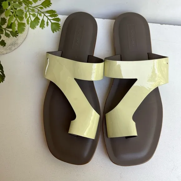 RACHEL COMEY🍂🍁Lark sandals Lime patent leather size 41 brand new