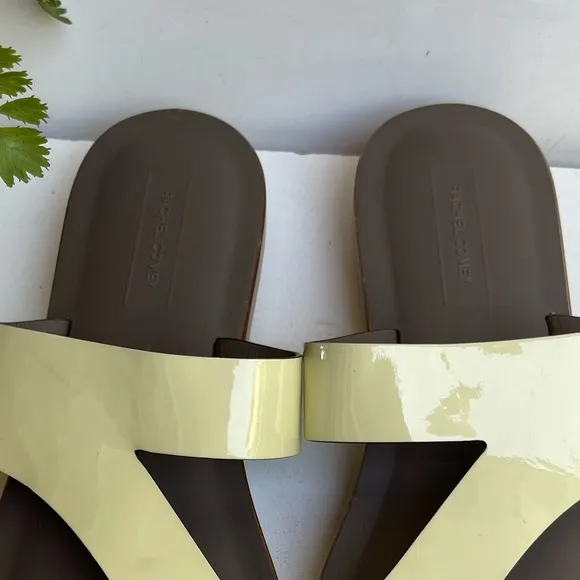 RACHEL COMEY🍂🍁Lark sandals Lime patent leather size 41 brand new