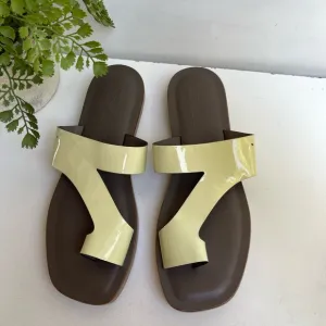 RACHEL COMEY🍂🍁Lark sandals Lime patent leather size 41 brand new
