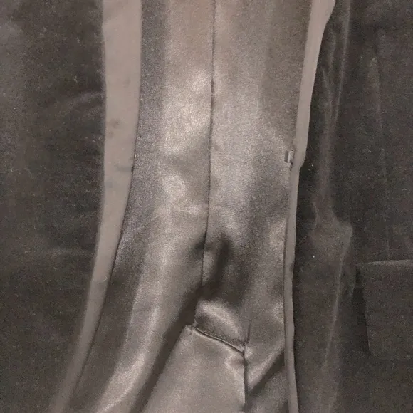 Rachel Roy black slim fit velvet luxe elegant blazer with satin lapel size 0 new