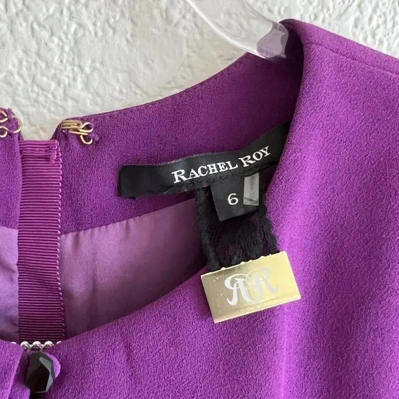 Rachel Roy Sleeveless Crepe Keyole Slim Fit Purple Dress Size 6