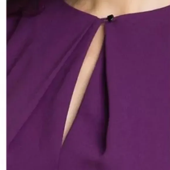 Rachel Roy Sleeveless Crepe Keyole Slim Fit Purple Dress Size 6