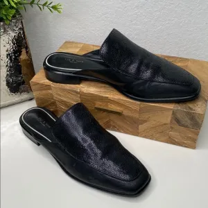 Rag &amp; Bone Aslen Black Leather Slip-On Mule Shoes Size 8