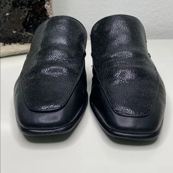 Rag &amp; Bone Aslen Black Leather Slip-On Mule Shoes Size 8