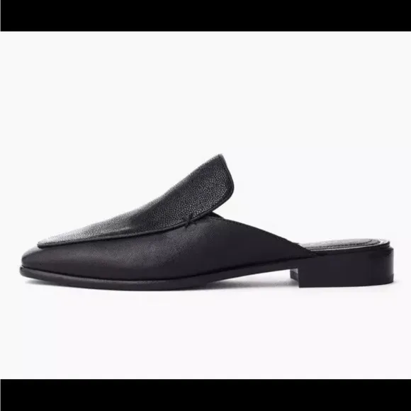 Rag &amp; Bone Aslen Black Leather Slip-On Mule Shoes Size 8
