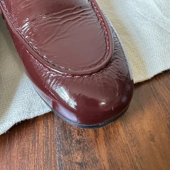 RAG &amp; BONE Cooper Patent Chain Loafer in Bordeaux ITALY MADE