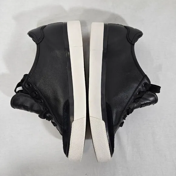 RAG &amp; BONE Elevated Basic Officecore BLACK Leather Rb Army Sneaker Women Size 10