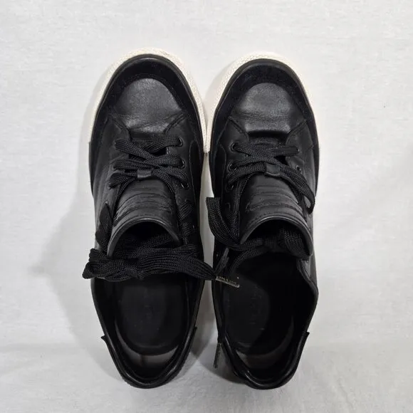 RAG &amp; BONE Elevated Basic Officecore BLACK Leather Rb Army Sneaker Women Size 10