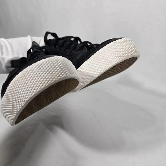 RAG &amp; BONE Elevated Basic Officecore BLACK Leather Rb Army Sneaker Women Size 10