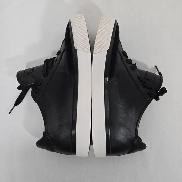 RAG &amp; BONE Elevated Basic Officecore BLACK Leather Rb Army Sneaker Women Size 10