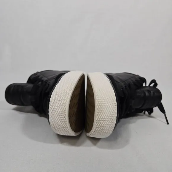 RAG &amp; BONE Elevated Basic Officecore BLACK Leather Rb Army Sneaker Women Size 10