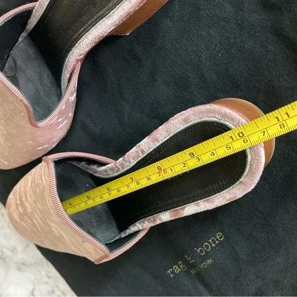 Rag &amp; Bone NY pink velvet size 41 mules