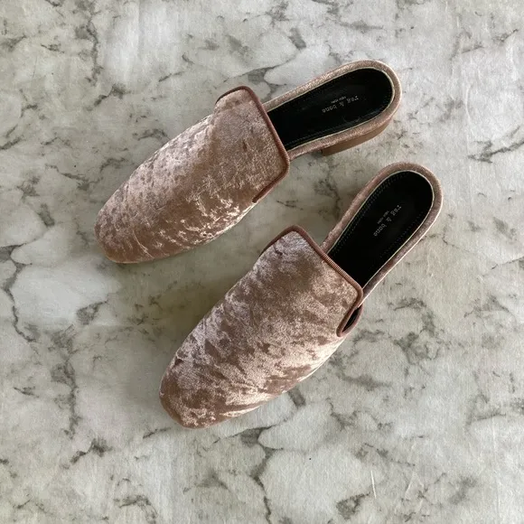 Rag &amp; Bone NY pink velvet size 41 mules