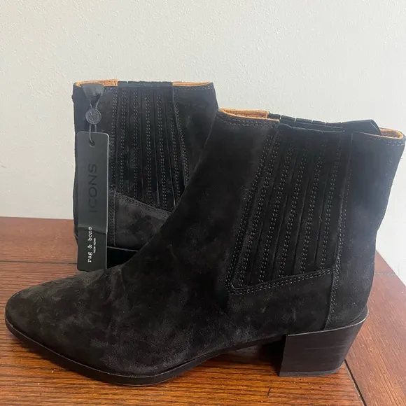 Rag &amp; Bone Rover suede‎ ankle boots black 41 NEW