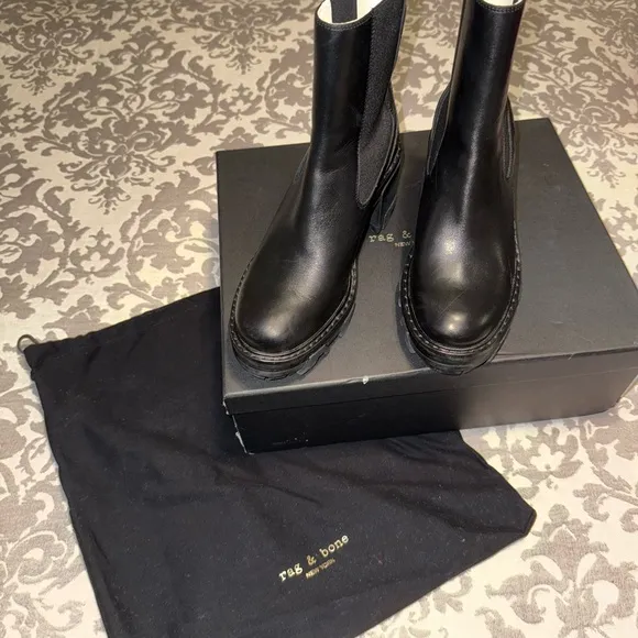 Rag &amp; Bone Shiloh Mid Leather Chelsea Boot (worn once)