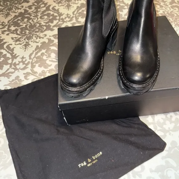 Rag &amp; Bone Shiloh Mid Leather Chelsea Boot (worn once)