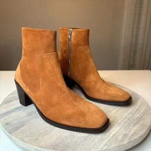 Rag &amp; Bone Women's Axel Mid Boots‎ In Cinnamon Leather Suede $395 Size 8.5