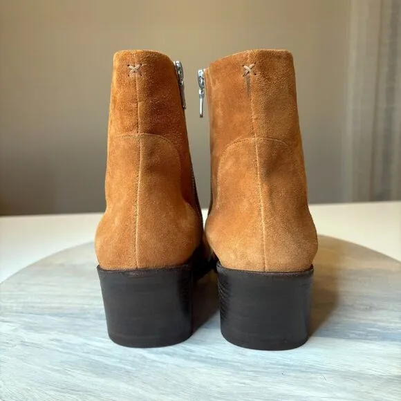 Rag &amp; Bone Women's Axel Mid Boots‎ In Cinnamon Leather Suede $395 Size 8.5