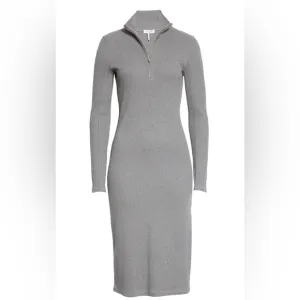 Rag And Bone Laila long sleeve zip front Ribbed Bodycon Dress size Xs