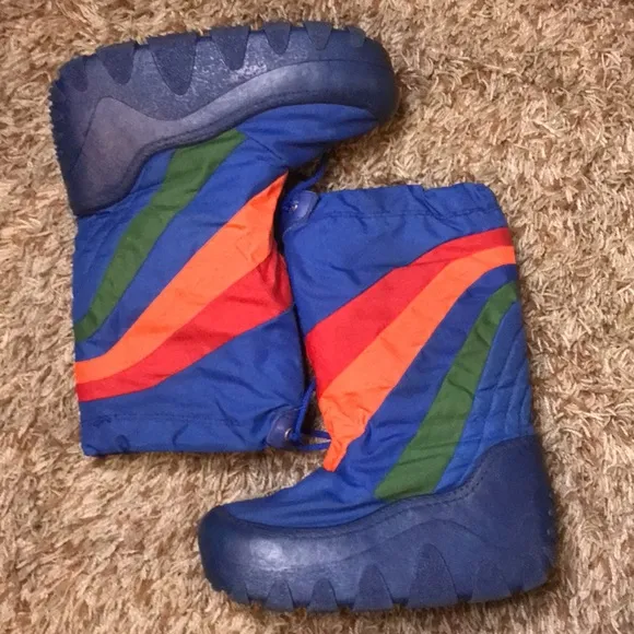 Rainbow platform rain boots