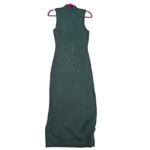 RAISECOM Sleeveless Knit Maxi Sweater Dress Mock Neck Ribbed Army Green size xl
