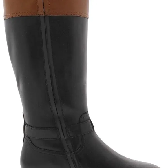 Ralph Lauren Lauren Womens Everly Leather Mid-Calf Boots