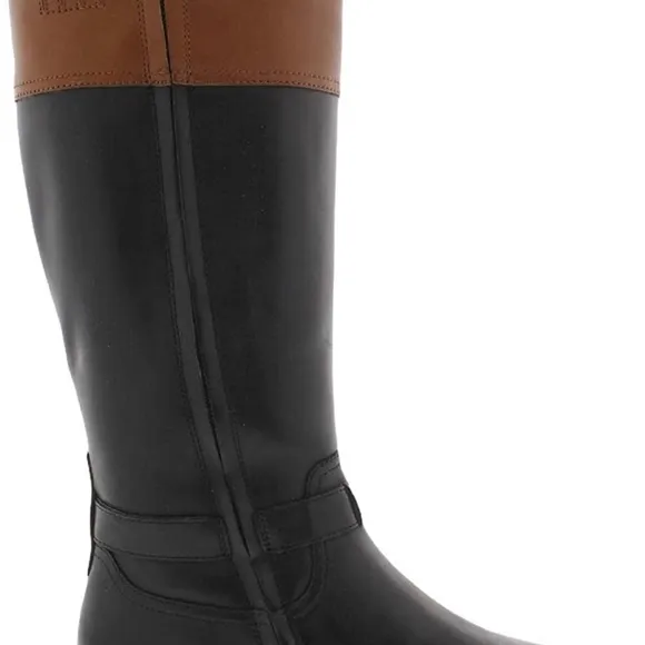 Ralph Lauren Lauren Womens Everly Leather Mid-Calf Boots