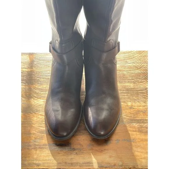 Ralph Lauren Micah Leather Mid Calf Riding Boots Size 10B Brown