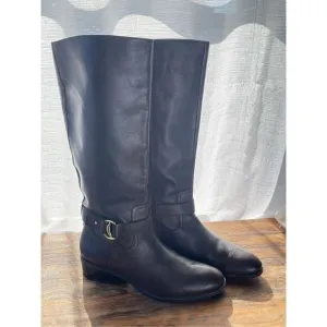 Ralph Lauren Micah Leather Mid Calf Riding Boots Size 10B Brown