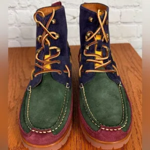 Ralph Lauren Polo Country Suade and Corduroy Ranger Boots Size 11.5.