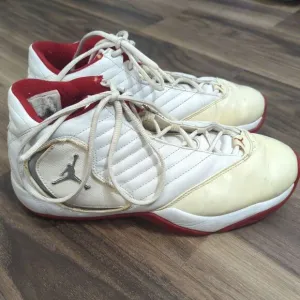 RARE🔥 Nike Air Jordan B'2RUE White Patent Red Silver Men's Shoes 10‎ 312523-104