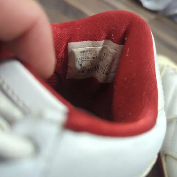 RARE🔥 Nike Air Jordan B'2RUE White Patent Red Silver Men's Shoes 10‎ 312523-104