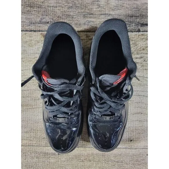 RARE Nike Air Force 1 '07 Black Black Patent Red' Shoes 315122-021 Men’s 13